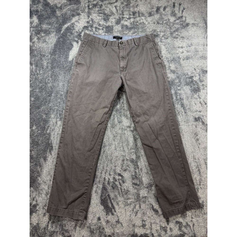 Banana Republic Chino Pants Mens 36x34 Khaki Emerson Sharp Grey Straight Fit